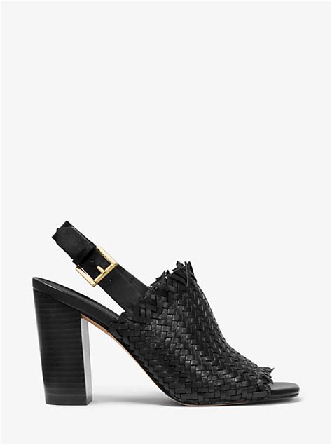 michael kors dee woven leather sandal|Dee Woven Leather Sandal .